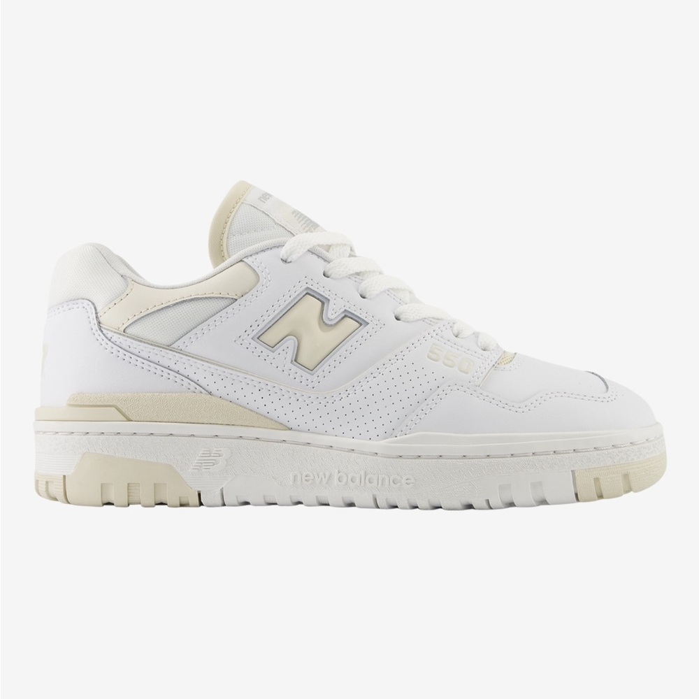 New Balance 550 White and Grey Sneakers (BBW550WS)